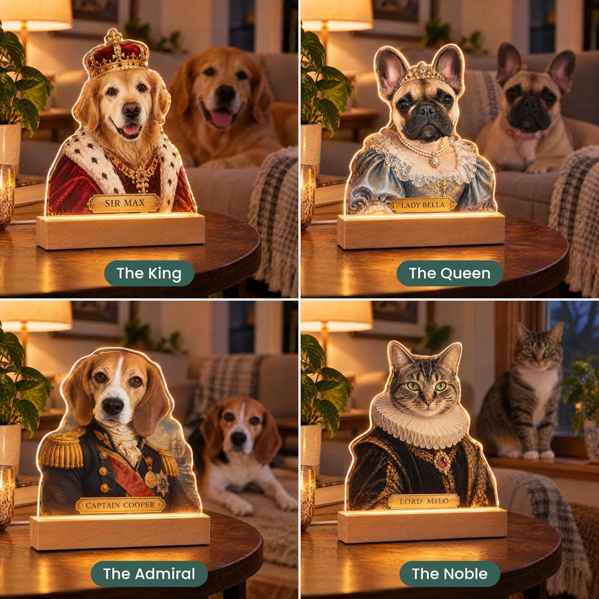 Royal Pet Portrait Night Light