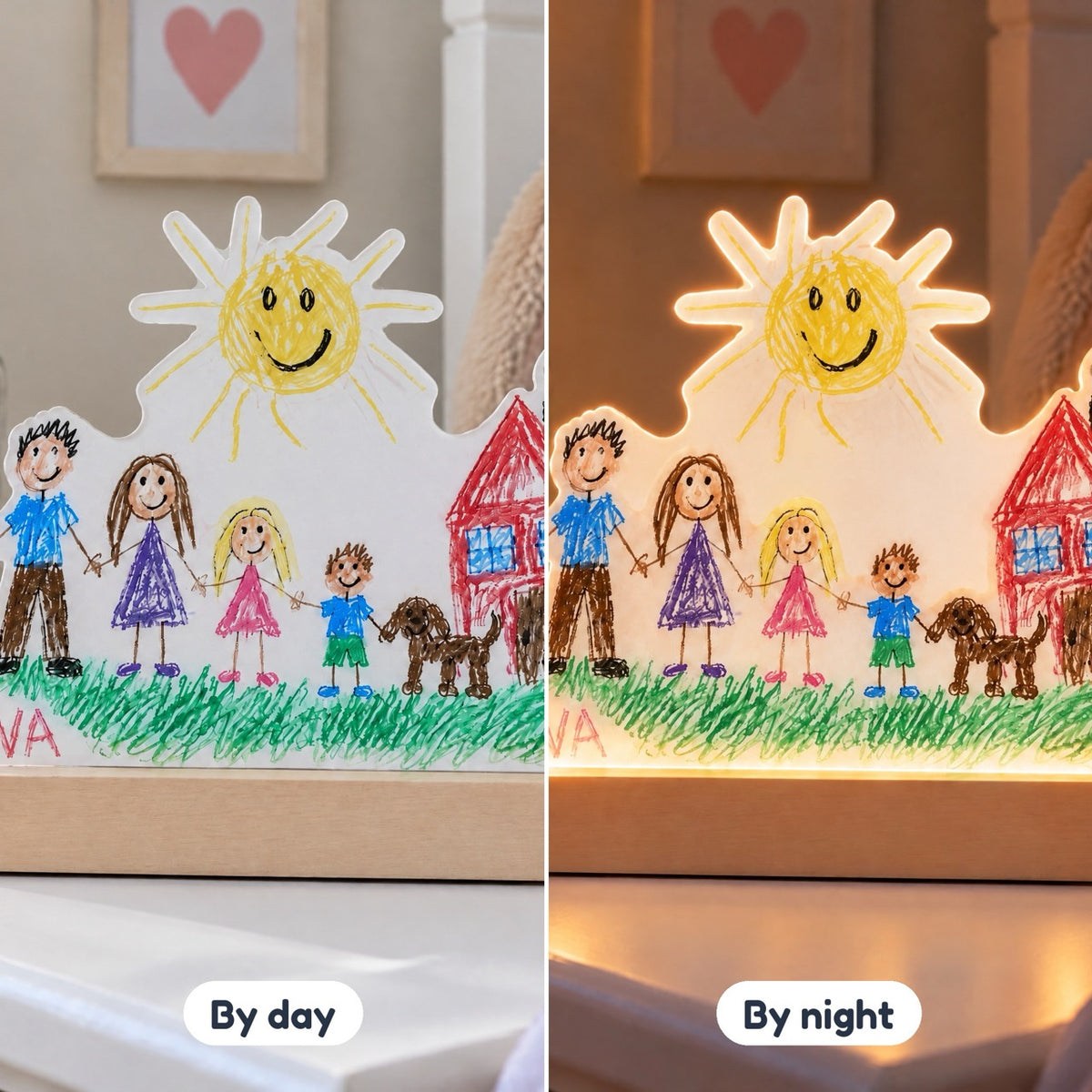 Kid Drawing Custom Night Light