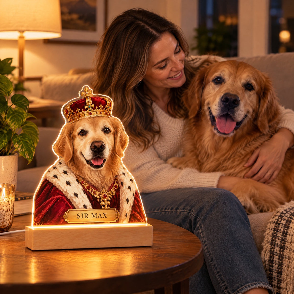 Royal Pet Portrait Night Light