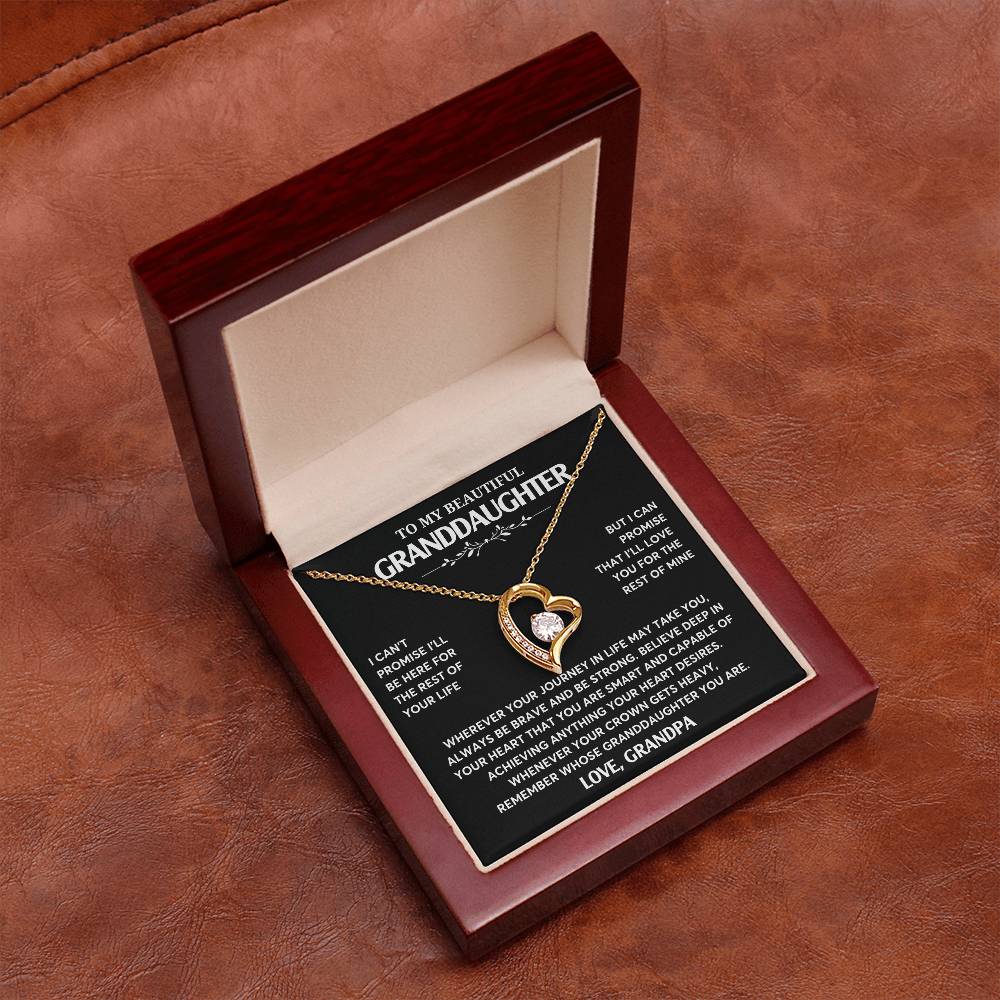 Gift From Grandpa To Granddaughter, Granddaughter Jewelry Gift, Granddaughter Necklace, Gift For Her, Forever Love