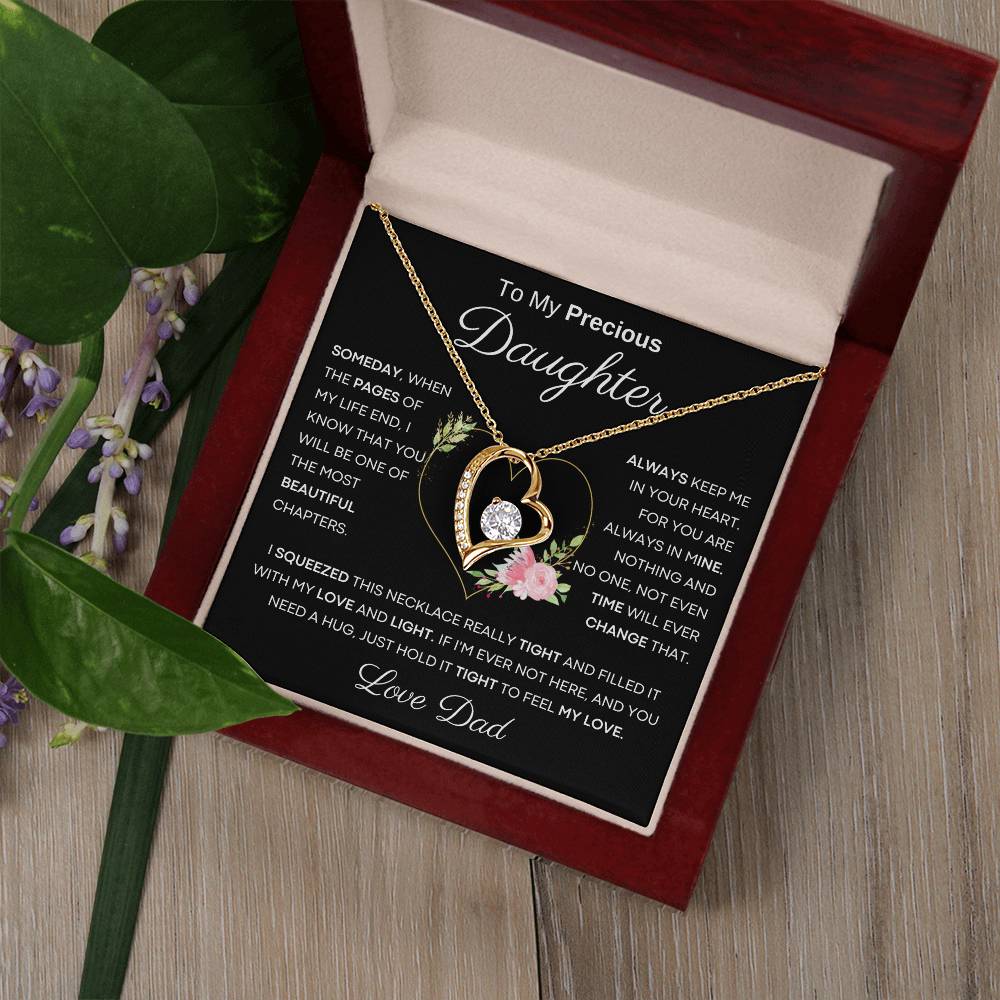 To My Precious Daughter from Dad - You Will Be One Of The Most Beautiful Chapters - Flower Heart