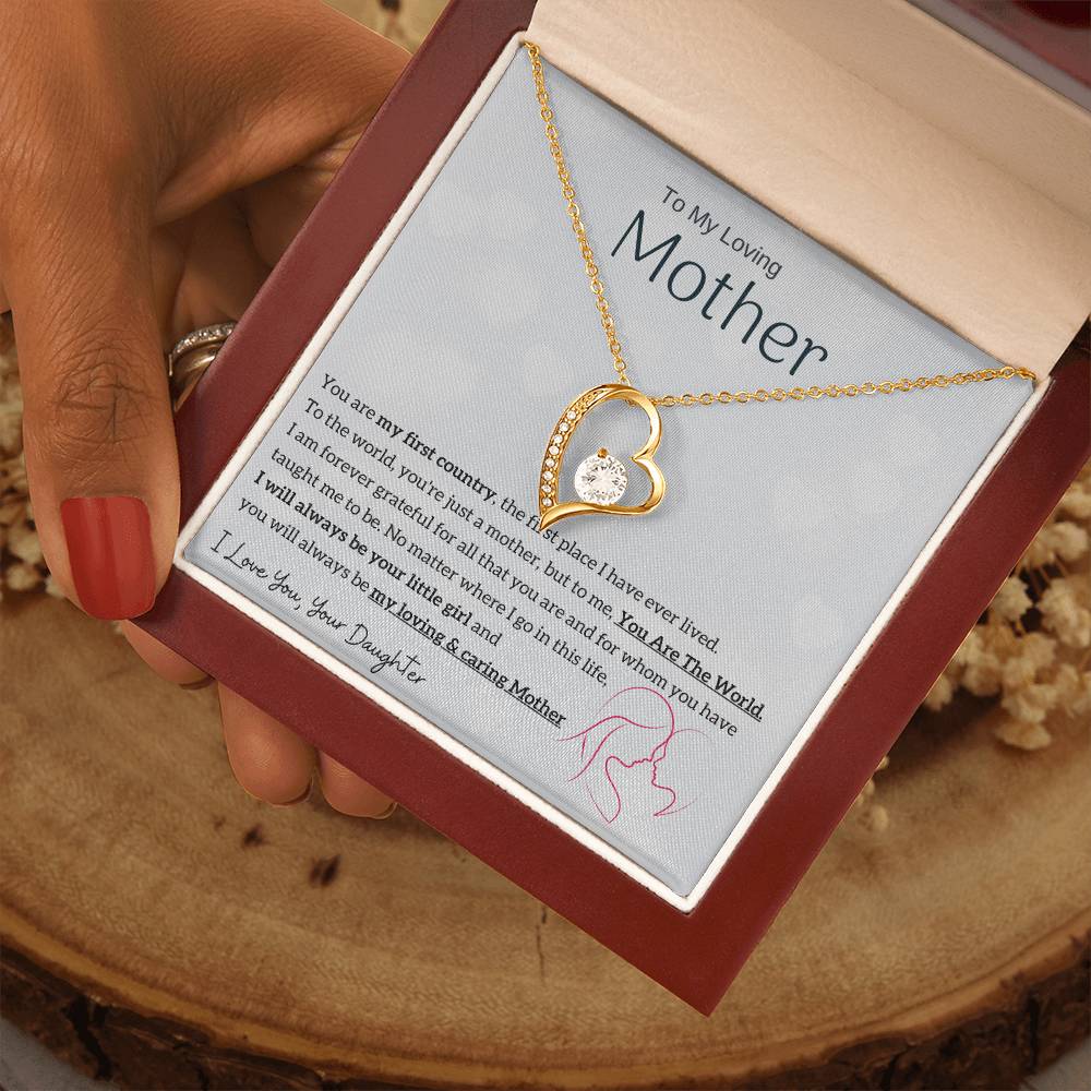 To My Loving Mother - You are my sunshine, I will always be your little girl (Only a Few Left) - Forever Love Necklace
