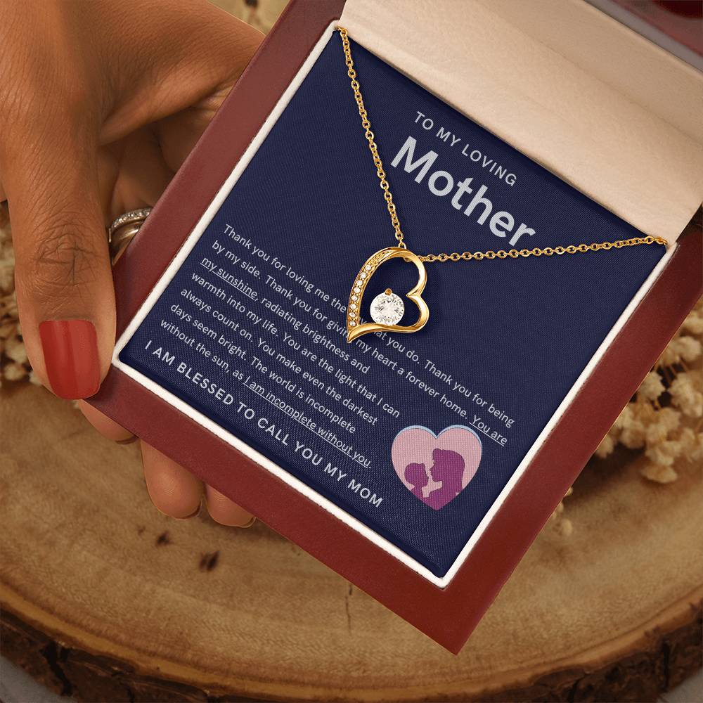 To My Loving Mother - You are my sunshine, radiating brightness into my life (Only a Few Left) - Forever Love Necklace