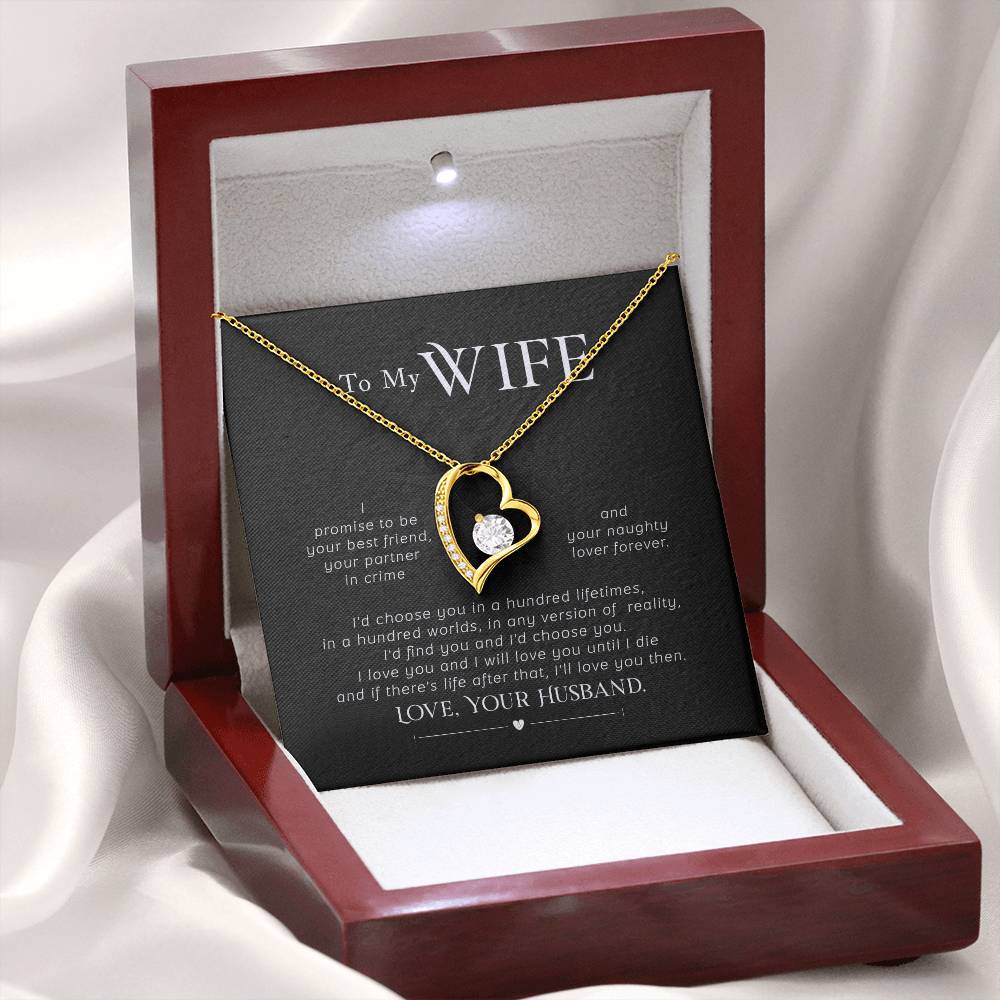 Gift For Wife, Wife Birthday Gift, Anniversary Gift For Wife, Wife Necklace , Love Card