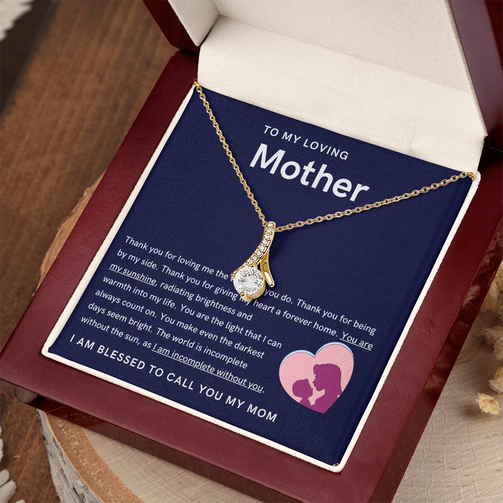 To My Loving Mother - You are my sunshine, radiating brightness into my life (Limited Time Offer) - Alluring Beauty Necklace
