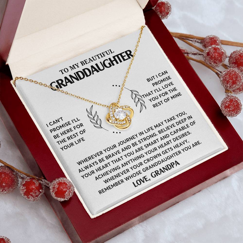 Granddaughter Gift Unusual Gift , Granddaughter Gifts, To My Granddaughter Necklace, Granddaughter Jewelry Gift, Love Knot