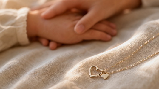 Delicate personalized daughter jewellery necklace with a heartfelt message