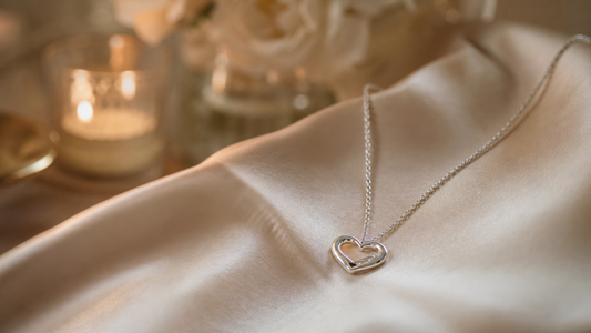 Close-up of a classic Tiffany necklace, symbolizing timeless elegance and sentimental value