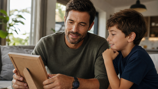 A man wearing a modern digital watch, symbolizing thoughtful gifting and a connected lifestyle.