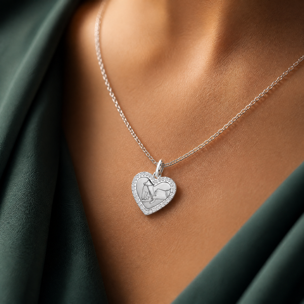 Carved Circle Pendant Necklace | 18K Gold Plated