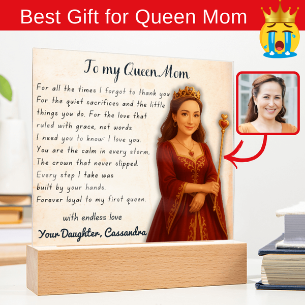 [Personalized] Queen Mom Acrylic Tribute Plaque