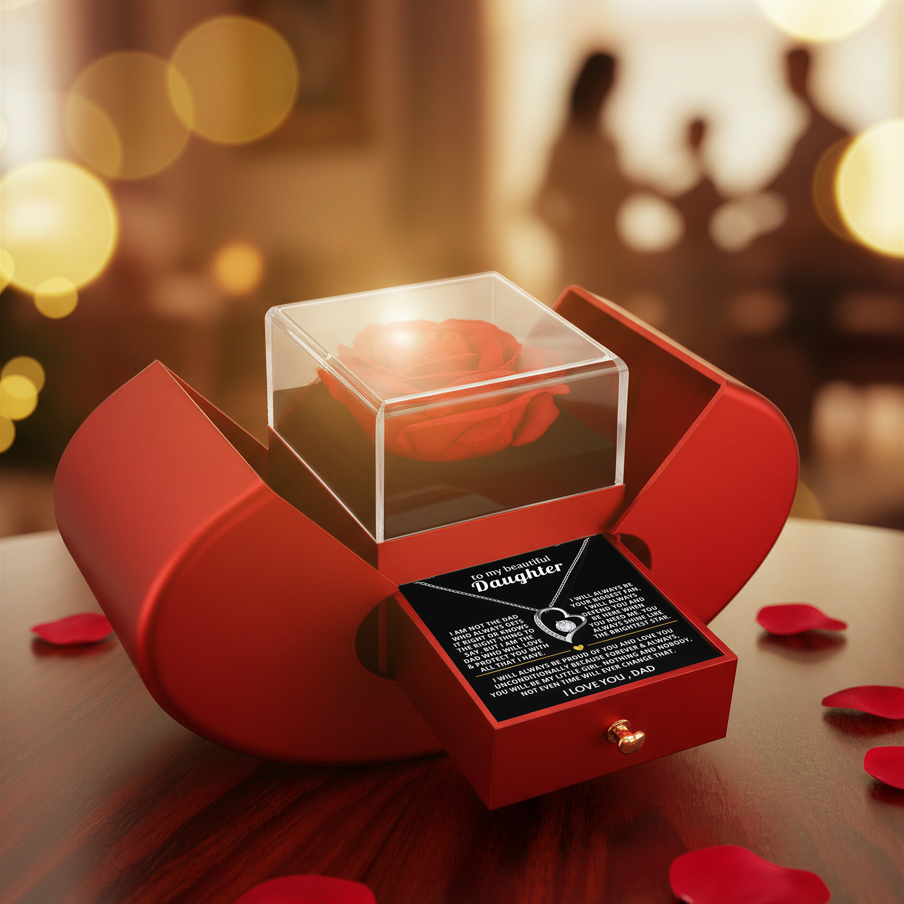 To Daughter - Love Dad - [Forever Rose Box]