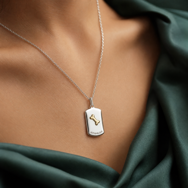 Custom Paw Squircle Necklace | 18K Gold Plated