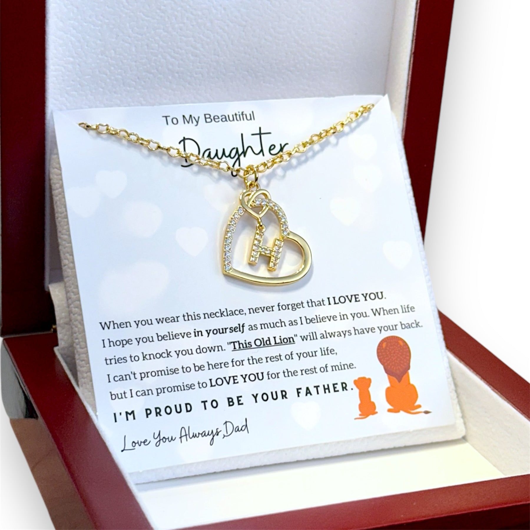 [Name Initial] - Endless Love Necklace - I'm Proud To Be Your Father