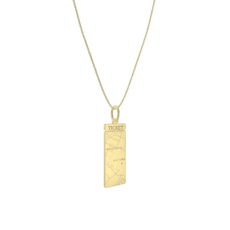 Classic Man Boarding Ticket Necklace Silver SN003MAP