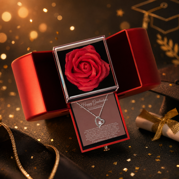 Happy Graduation, I am proud of you more than you will ever know - Red Heart Rose Box