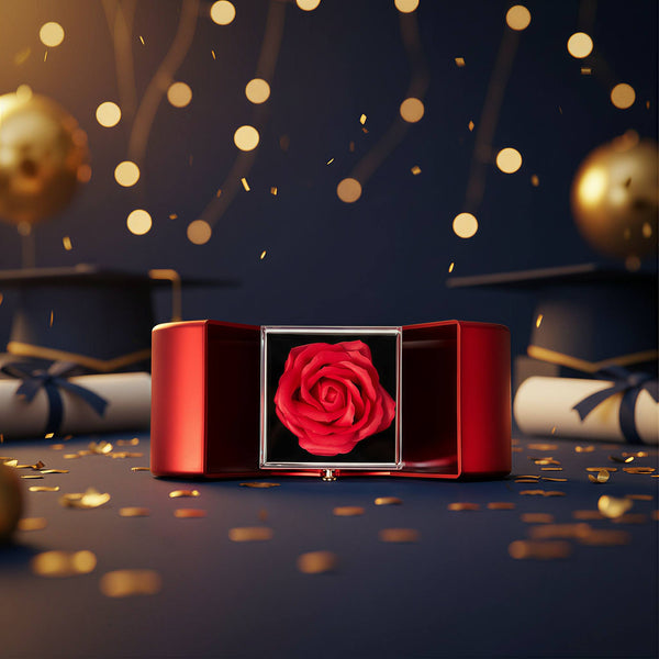 Happy Graduation, I am so proud of you and your accomplishments - Red Heart Rose Box