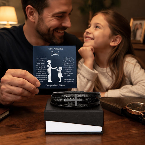 From Daughter To Amazing Dad - Cross Braclet