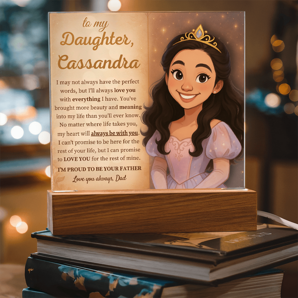 [Personalized] “To My Daughter” Acrylic Keepsake from Dad