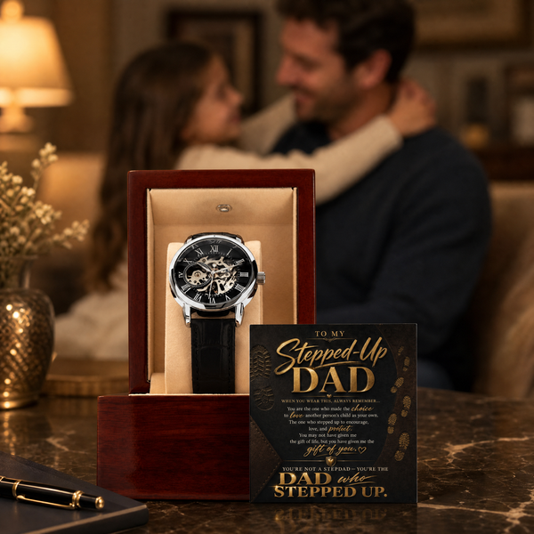To My Stepped Up Dad, You're the DAD that STEPPED UP - Openwork Watch