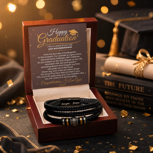 Happy Graduation, I am so proud of you and your accomplishments | Love You Forever Bracelet