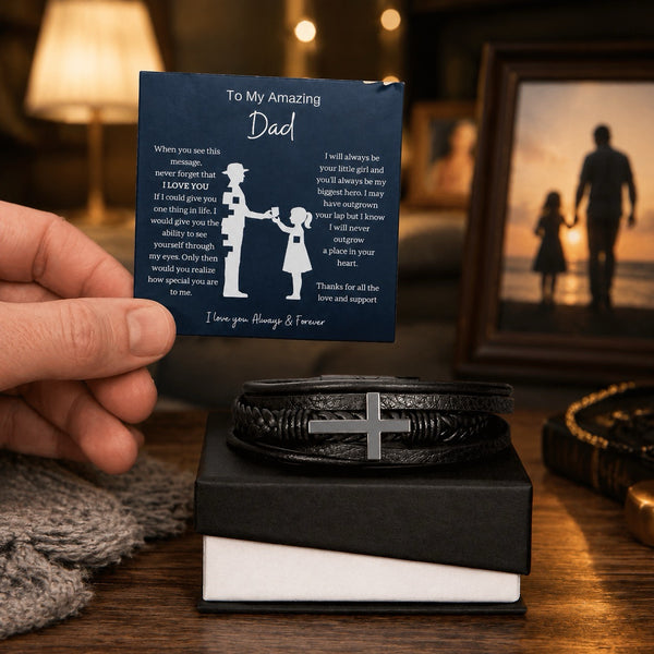 From Daughter To Amazing Dad - Cross Braclet