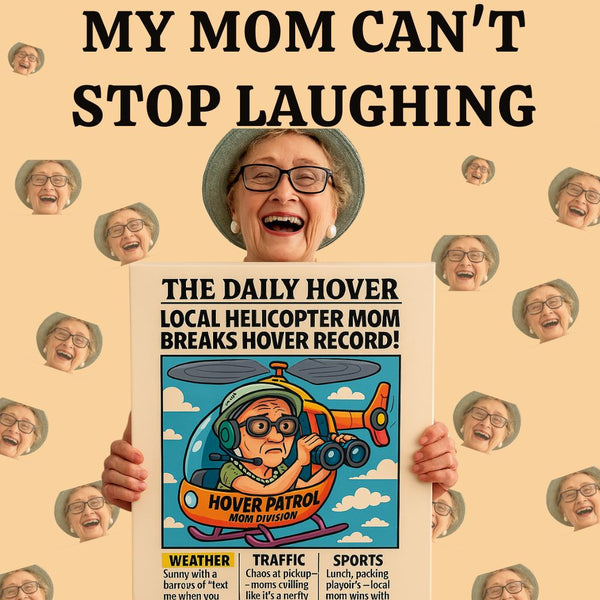 "The Helicopter Mom Edition" - Vintage Newspaper Canvas Print