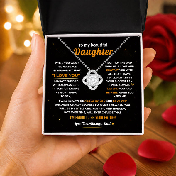 To My Daughter, Dad Will Always Protect You - Love Knot