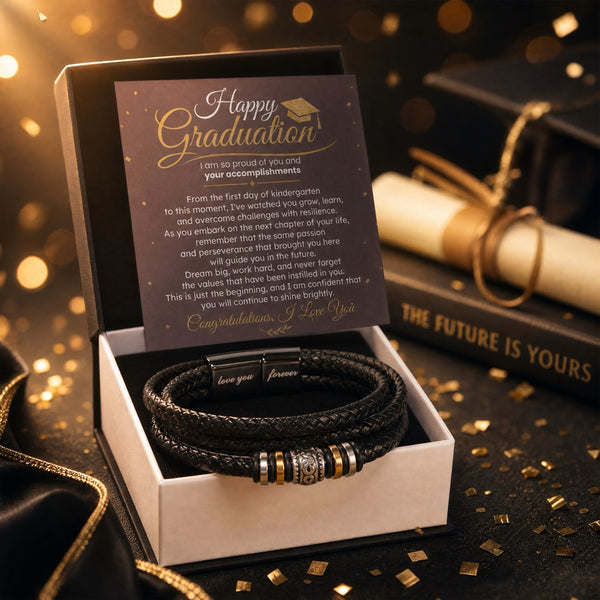 Happy Graduation, I am so proud of you and your accomplishments | Love You Forever Bracelet