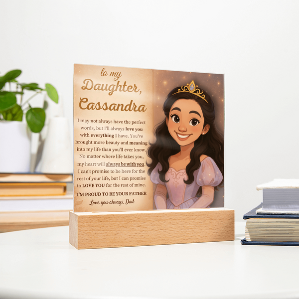 [Personalized] “To My Daughter” Acrylic Keepsake from Dad