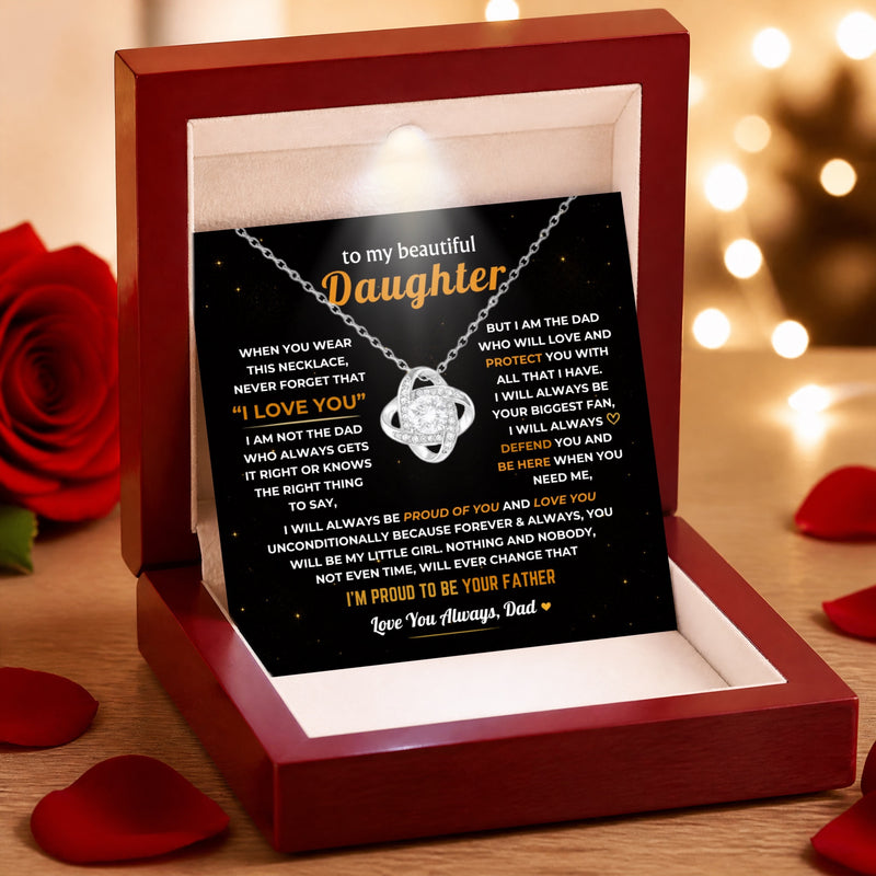 To My Daughter, Dad Will Always Protect You - Love Knot