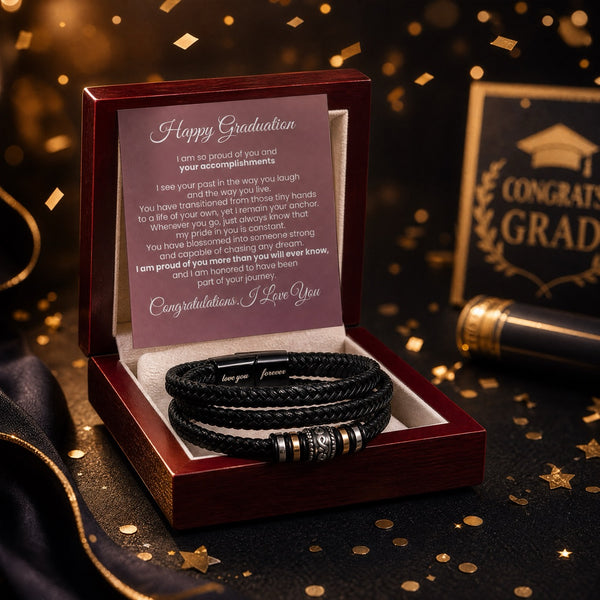 Happy Graduation, I am proud of you more than you will ever know - Love You Forever Bracelet