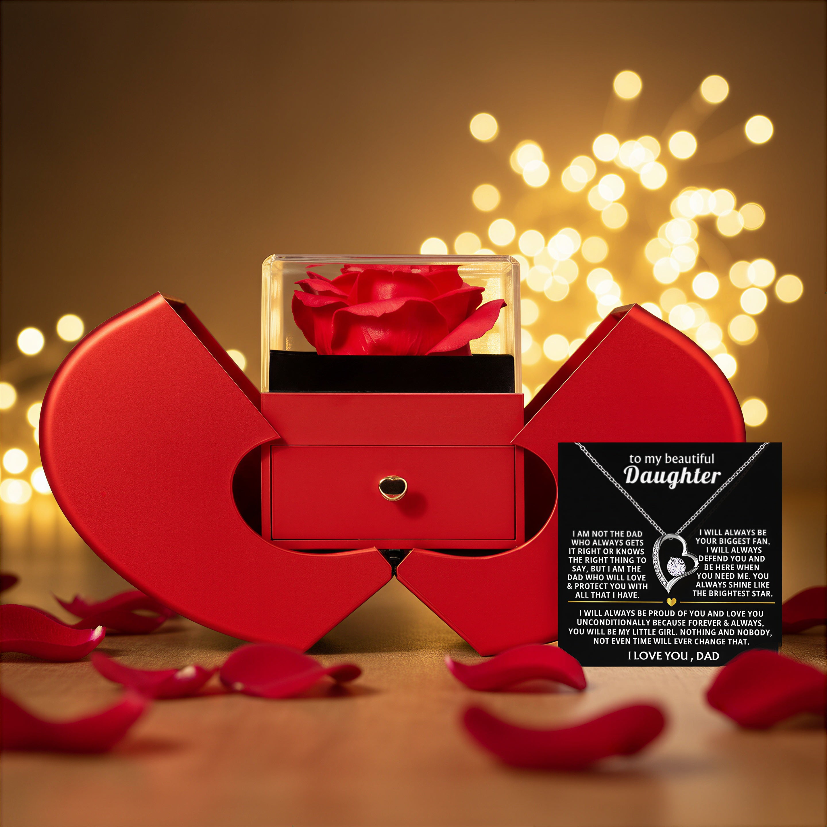 To Daughter - Love Dad - [Forever Rose Box]