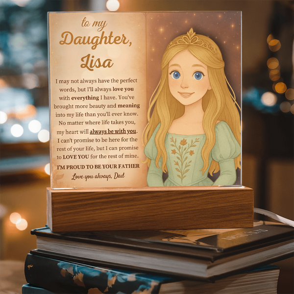 [Personalized] “To My Daughter” Acrylic Keepsake from Dad