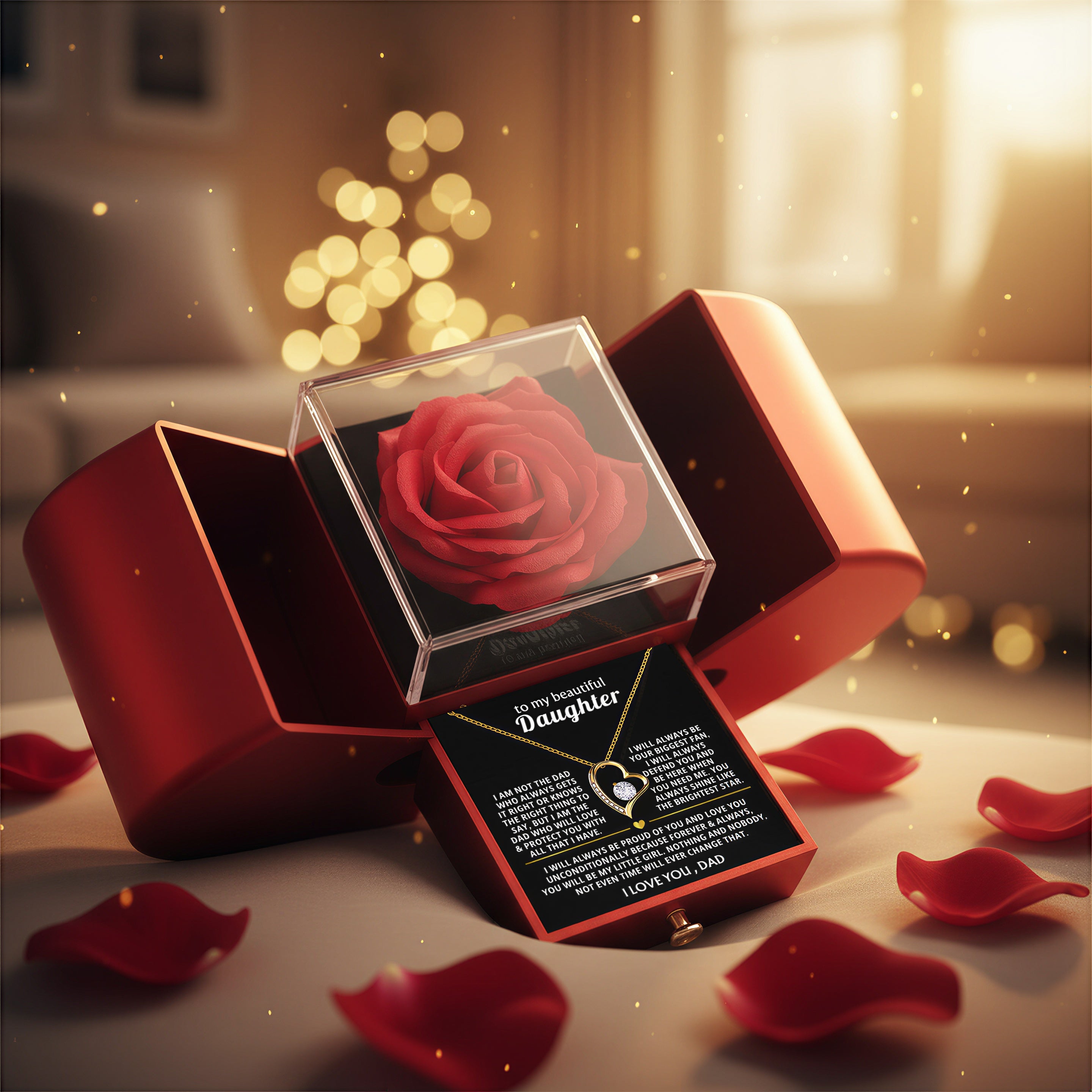 To Daughter - Love Dad - [Forever Rose Box]