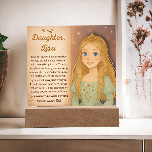 [Personalized] “To My Daughter” Acrylic Keepsake from Dad