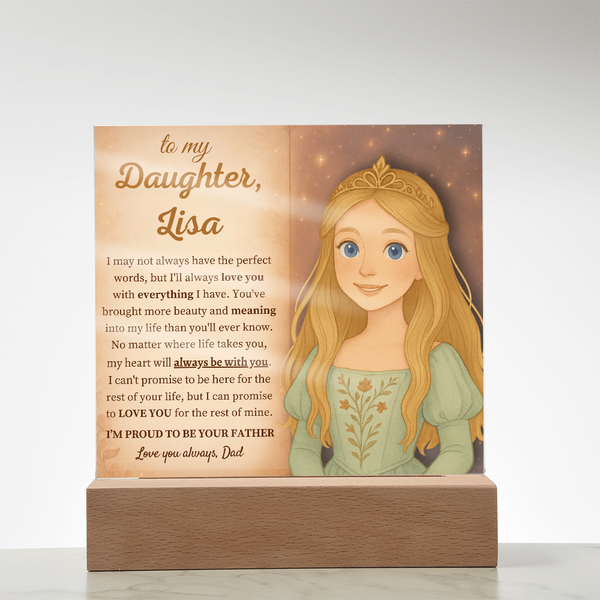 [Personalized] “To My Daughter” Acrylic Keepsake from Dad