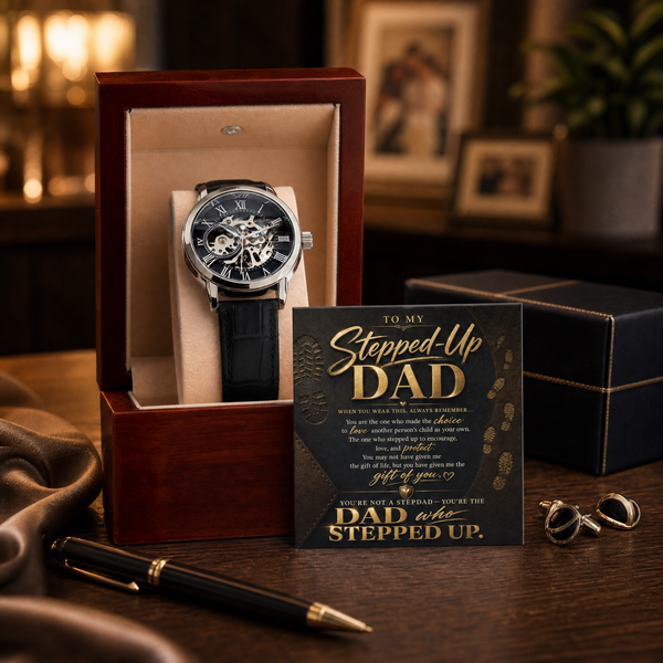 To My Stepped Up Dad, You're the DAD that STEPPED UP - Openwork Watch