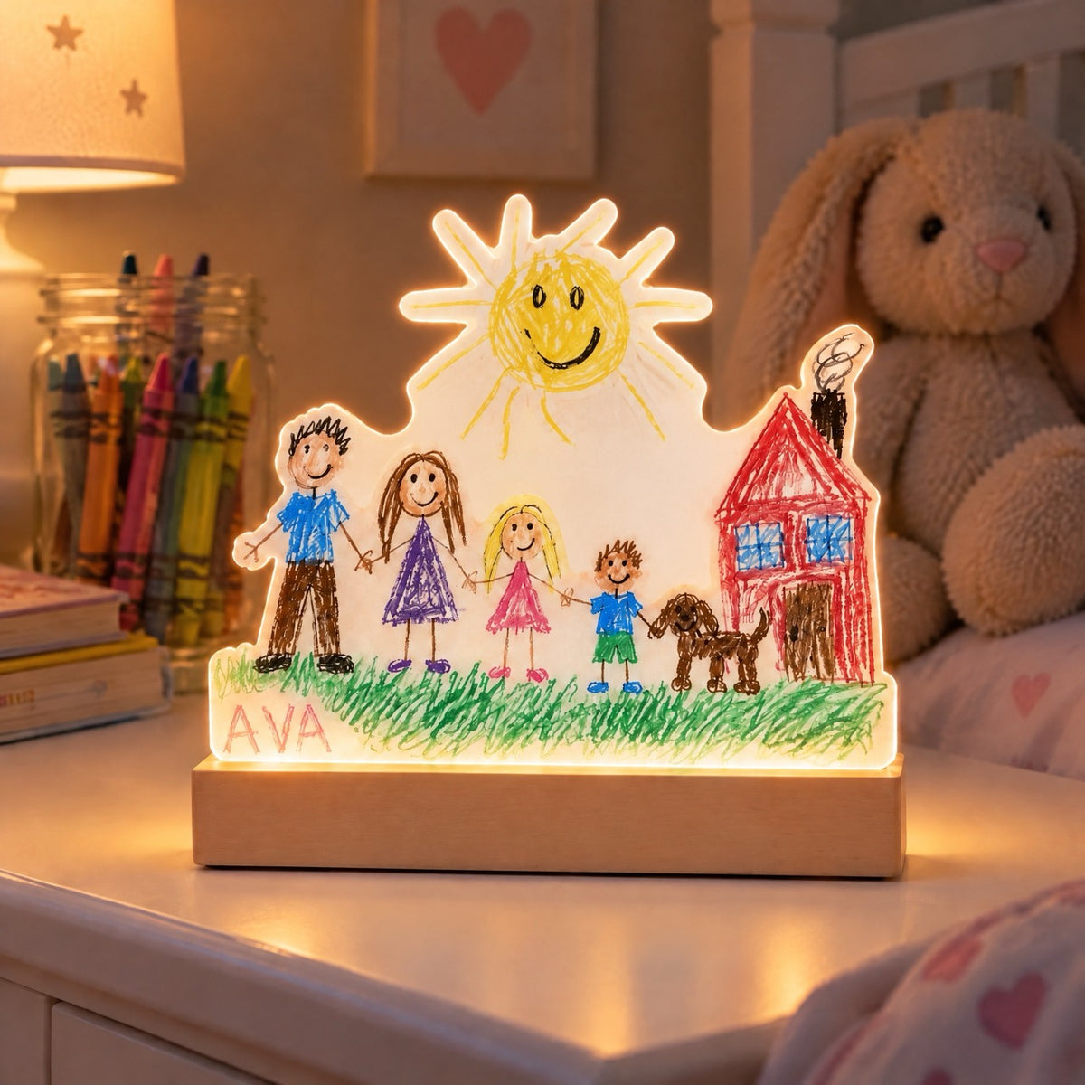 Kid Drawing Custom Night Light