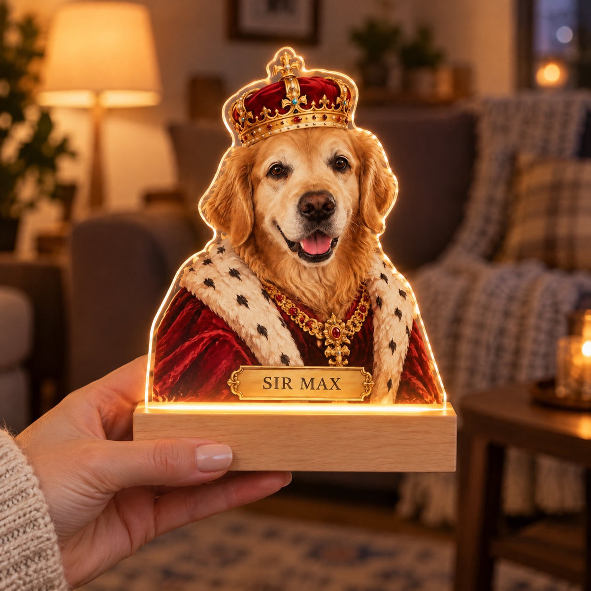 Royal Pet Portrait Night Light