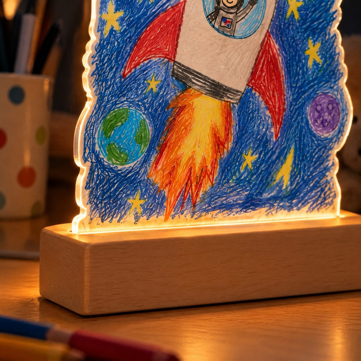 Kid Drawing Custom Night Light