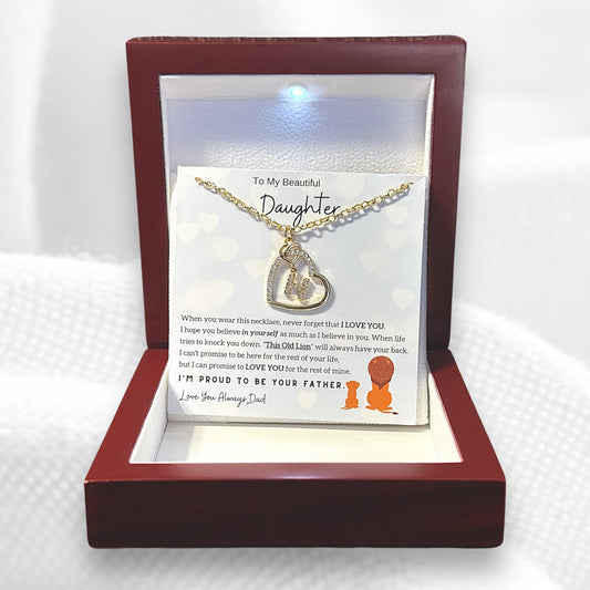 [Name Initial] - Endless Love Necklace - I'm Proud To Be Your Father