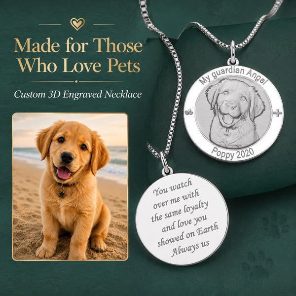 Carved Circle Personalized Necklace | Silver