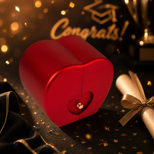 Happy Graduation, I am proud of you more than you will ever know - Red Heart Rose Box