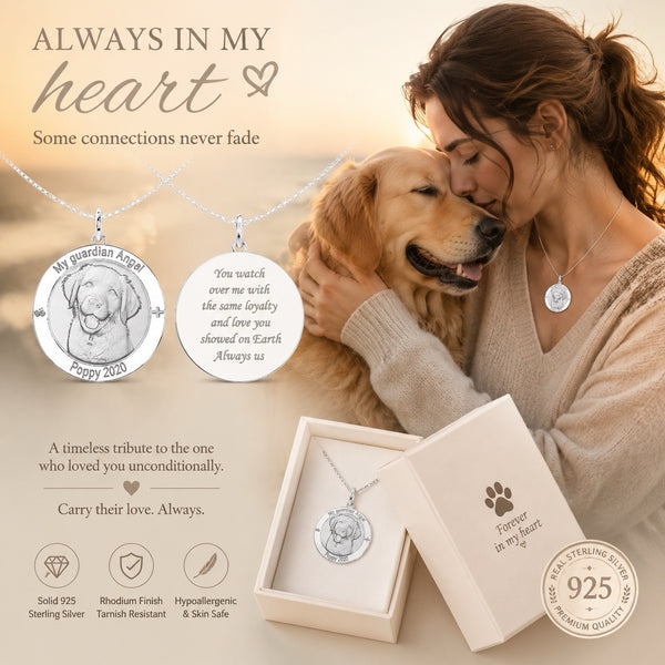 Carved Circle Personalized Necklace | Silver