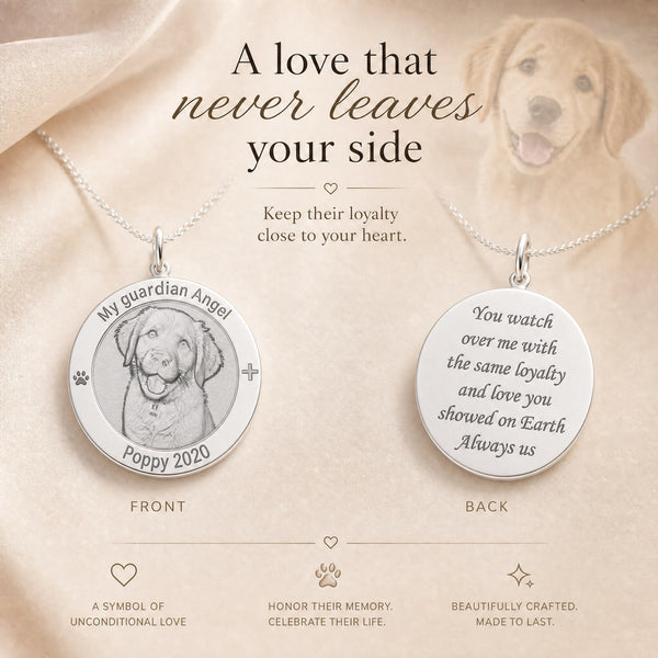 Carved Circle Personalized Necklace | Silver