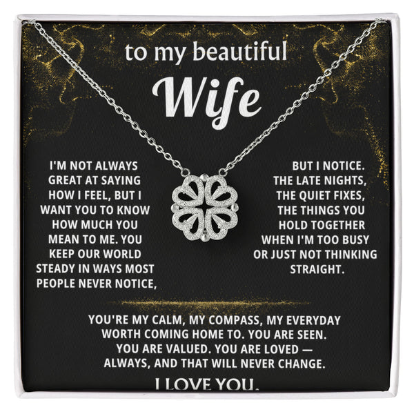 To My Wife, You are my calm, my compass.