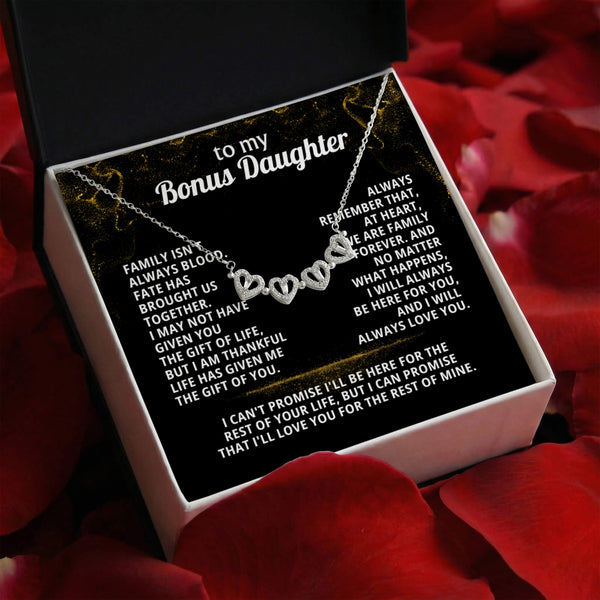 To My Bonus Daughter, I can promise to LOVE YOU for the rest of mine - Magnetic Hearts