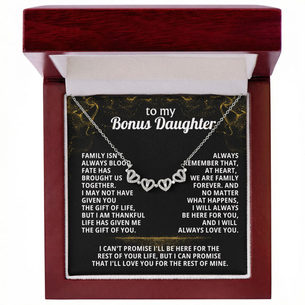 To My Bonus Daughter, I can promise to LOVE YOU for the rest of mine - Magnetic Hearts