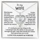 (Only a few left) TO MY WIFE, falling in love with you was beyond my control - Love You Always